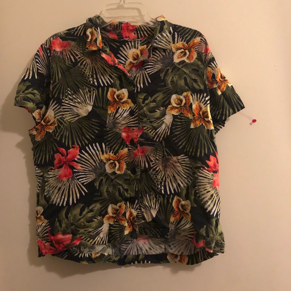 Hawaiian Themed Button Down